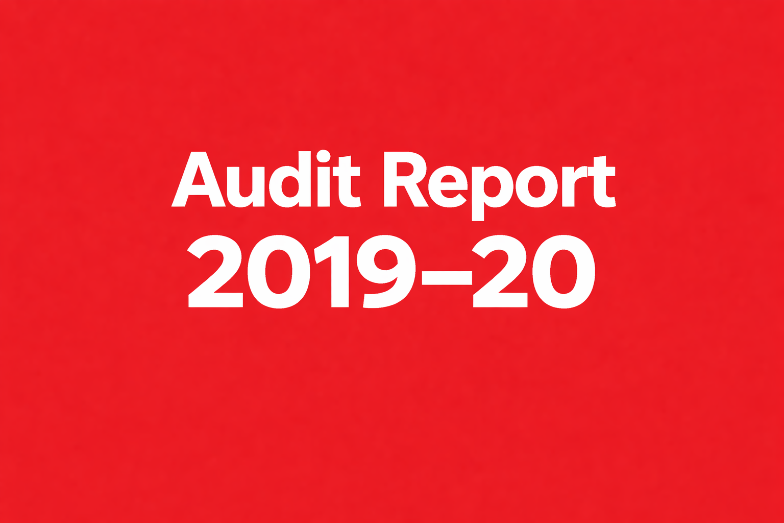Audit Report 2019–20