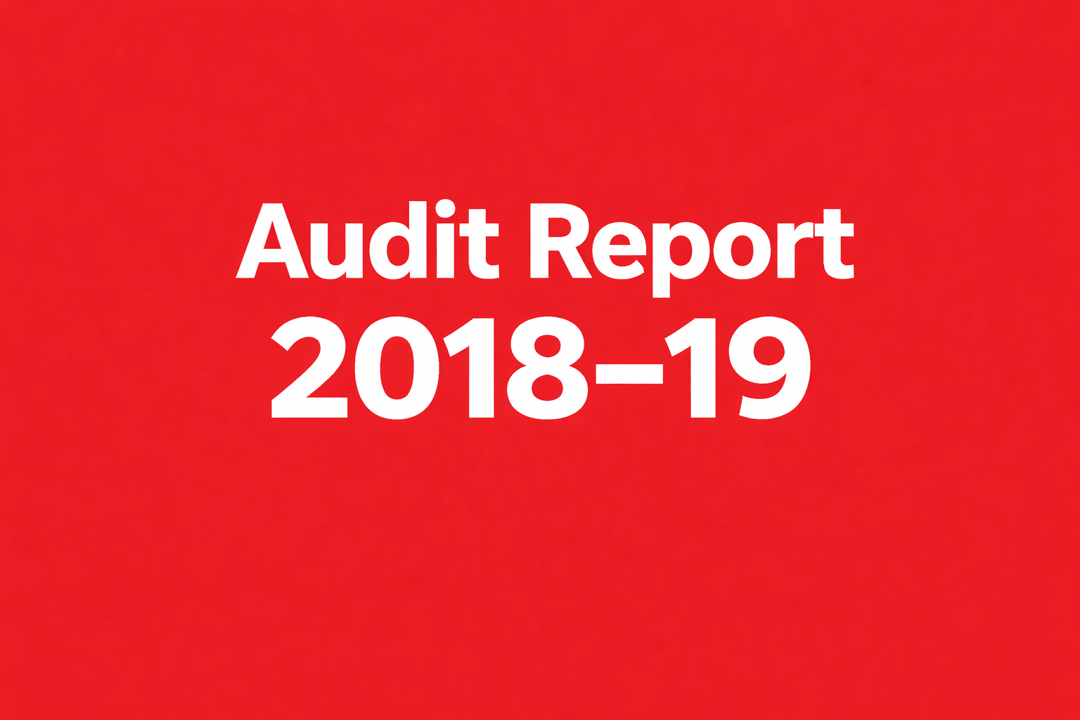 Audit Report 2018–19