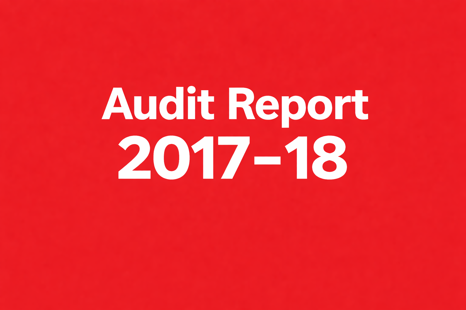 Audit Report 2017–18