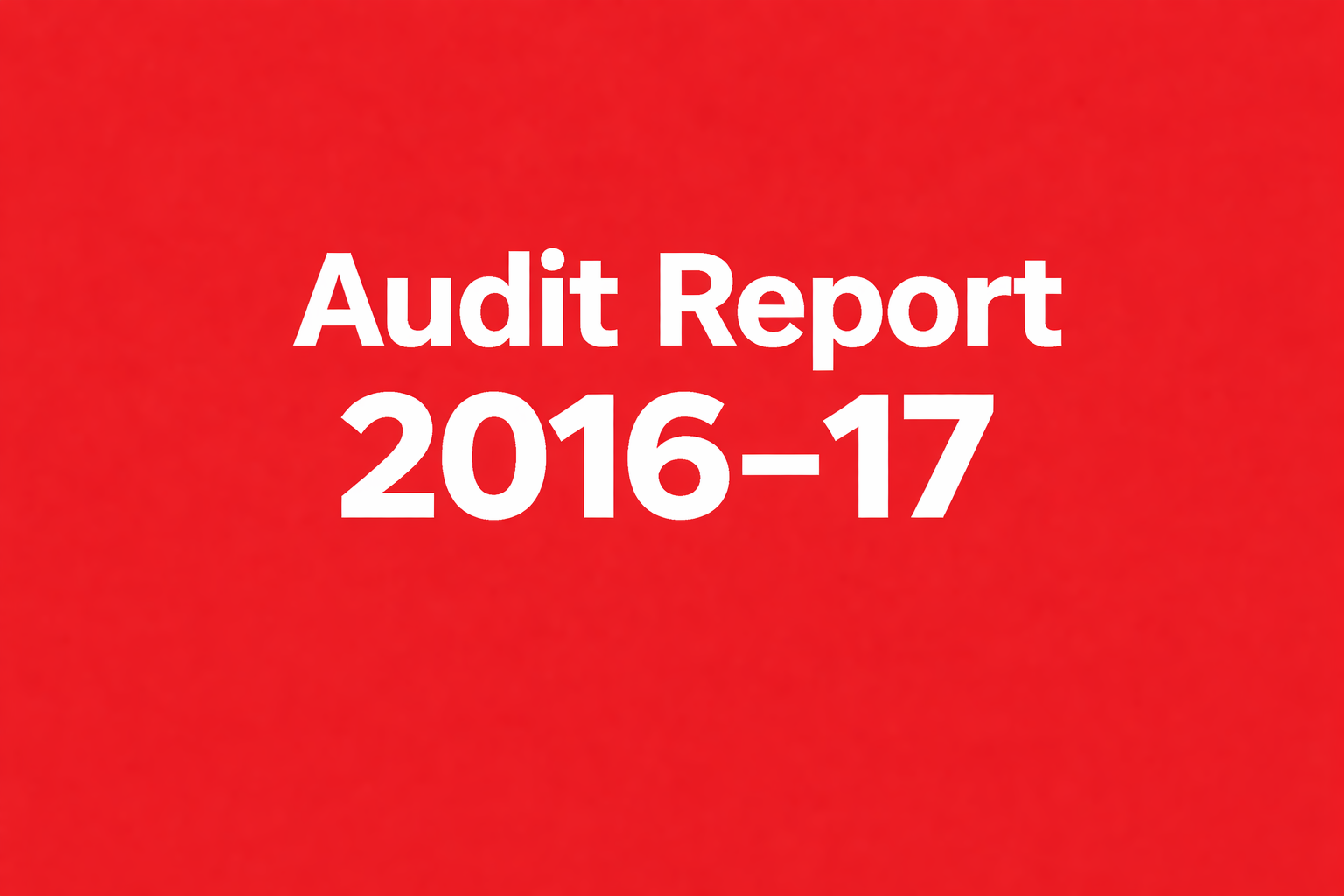 Audit Report 2016–17